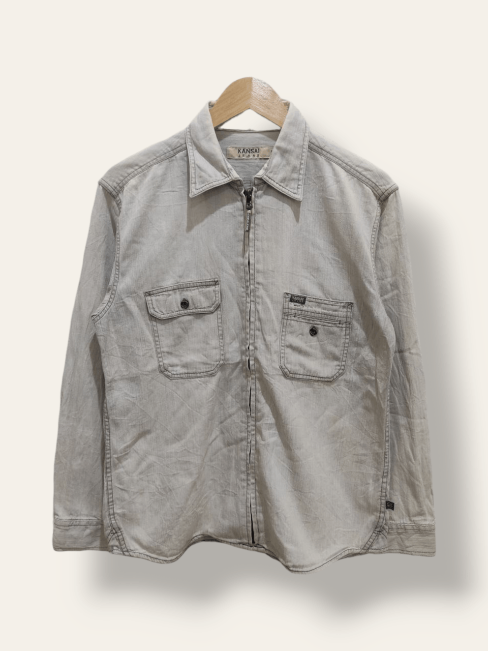 Vintage Kansai Jeans by Kansai Yamamoto Denim Zipper Jacket - 1