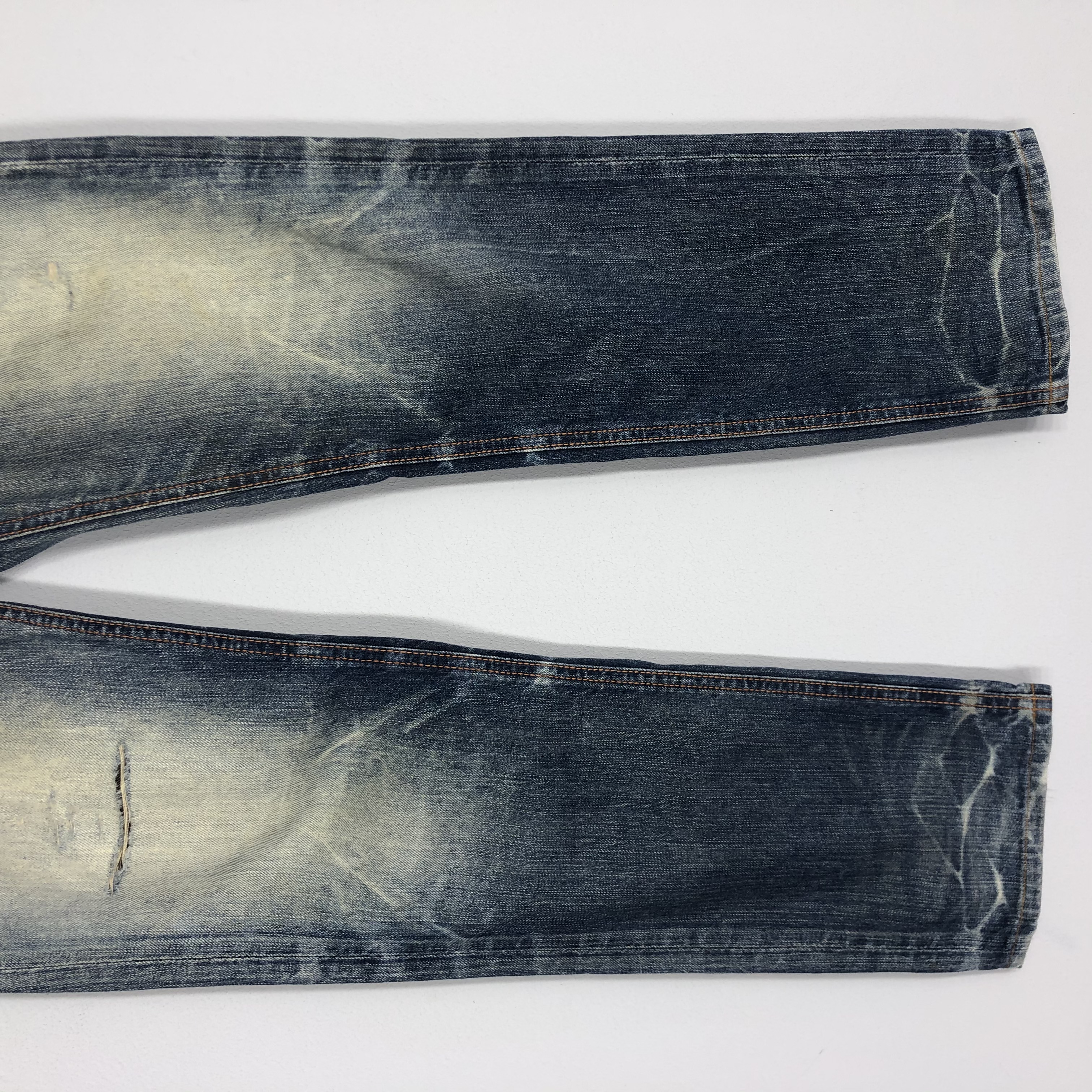 Vintage - Distressed Lee Cooper Stone Washed Denim Ripped Jean - 4