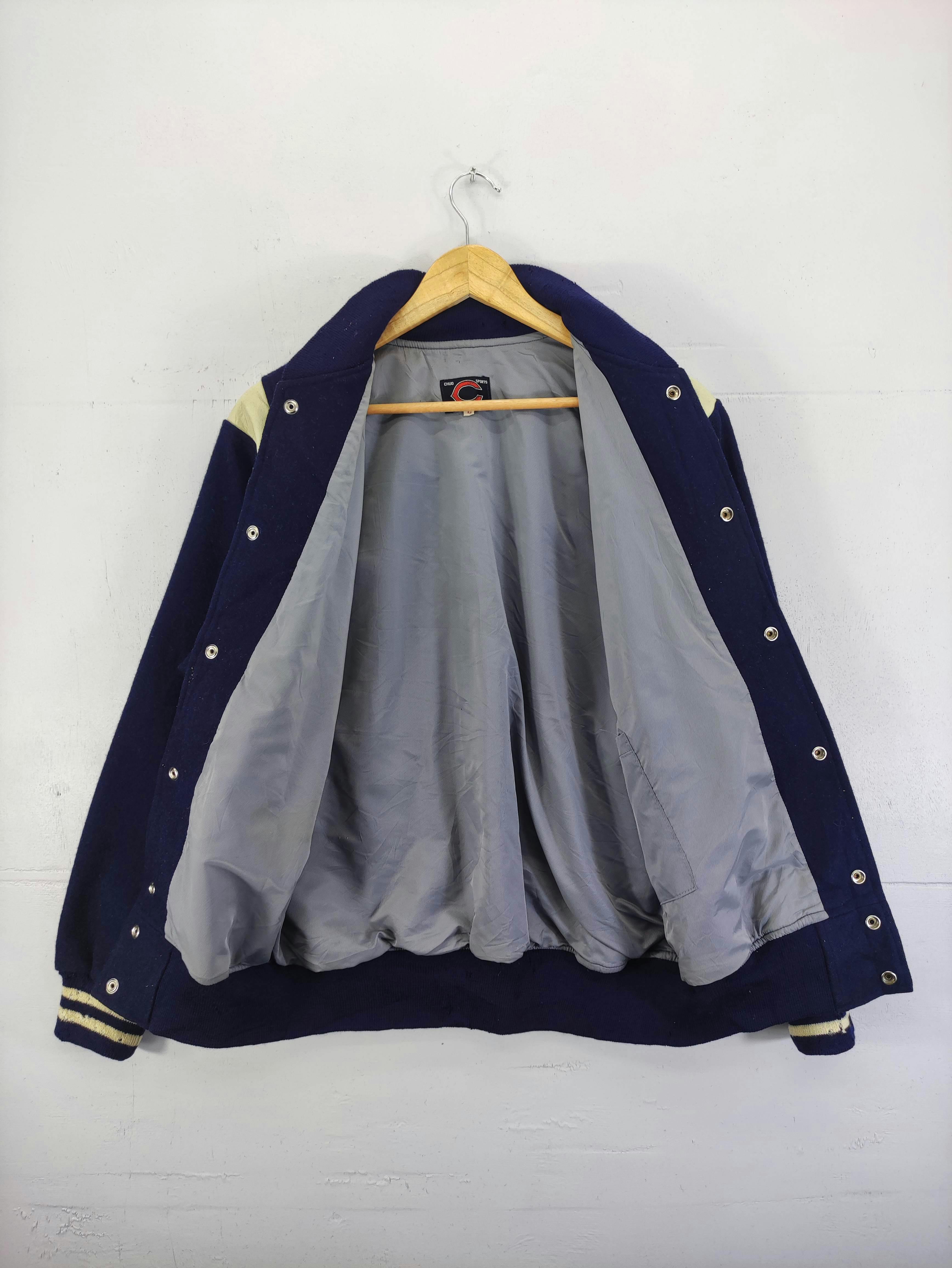 Vintage Chuo Sports Varsity Wool Jacket Snap Button - 8