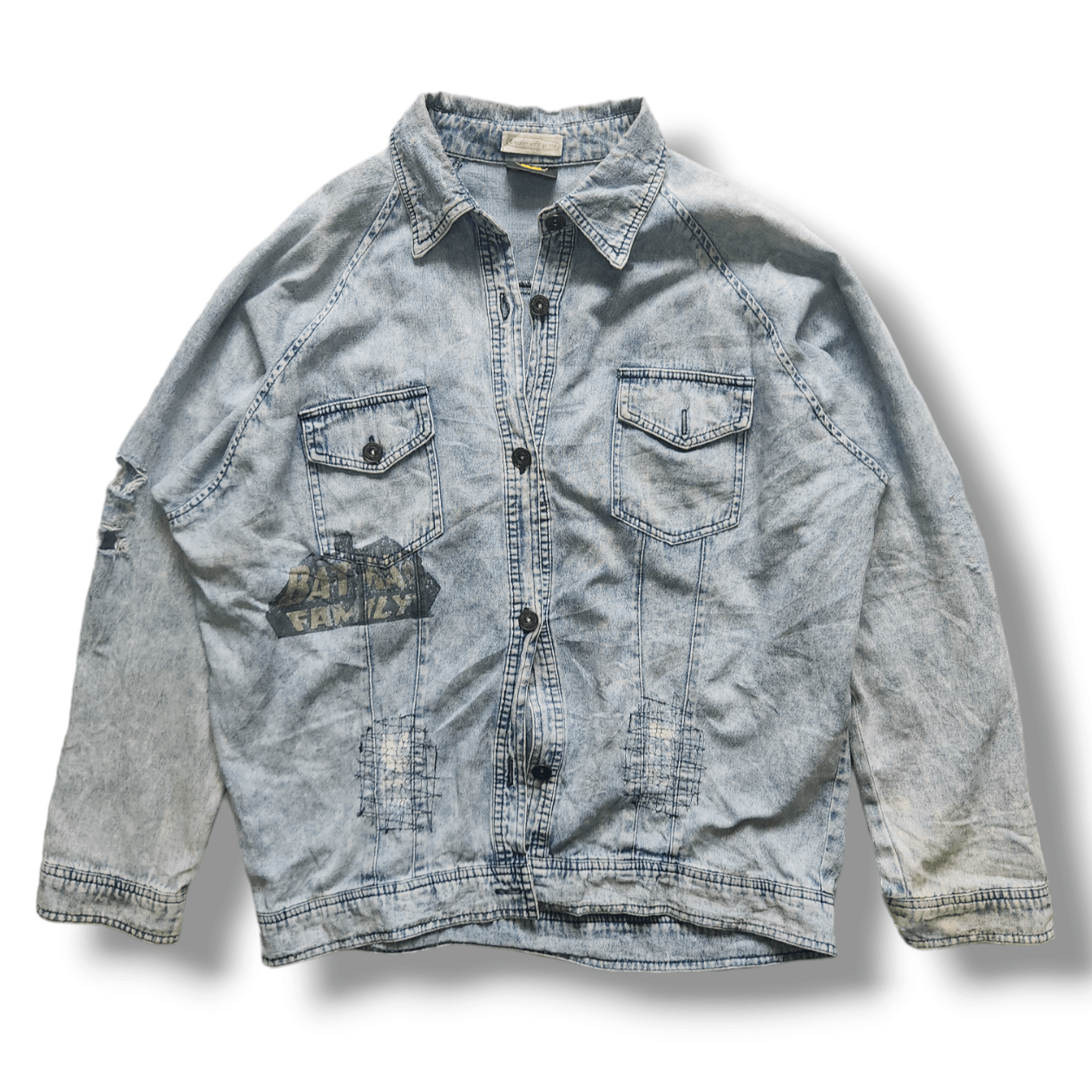 Distressed Denim - Batman X DC Comic X Hypen World Gallery Denim Jacket - 22