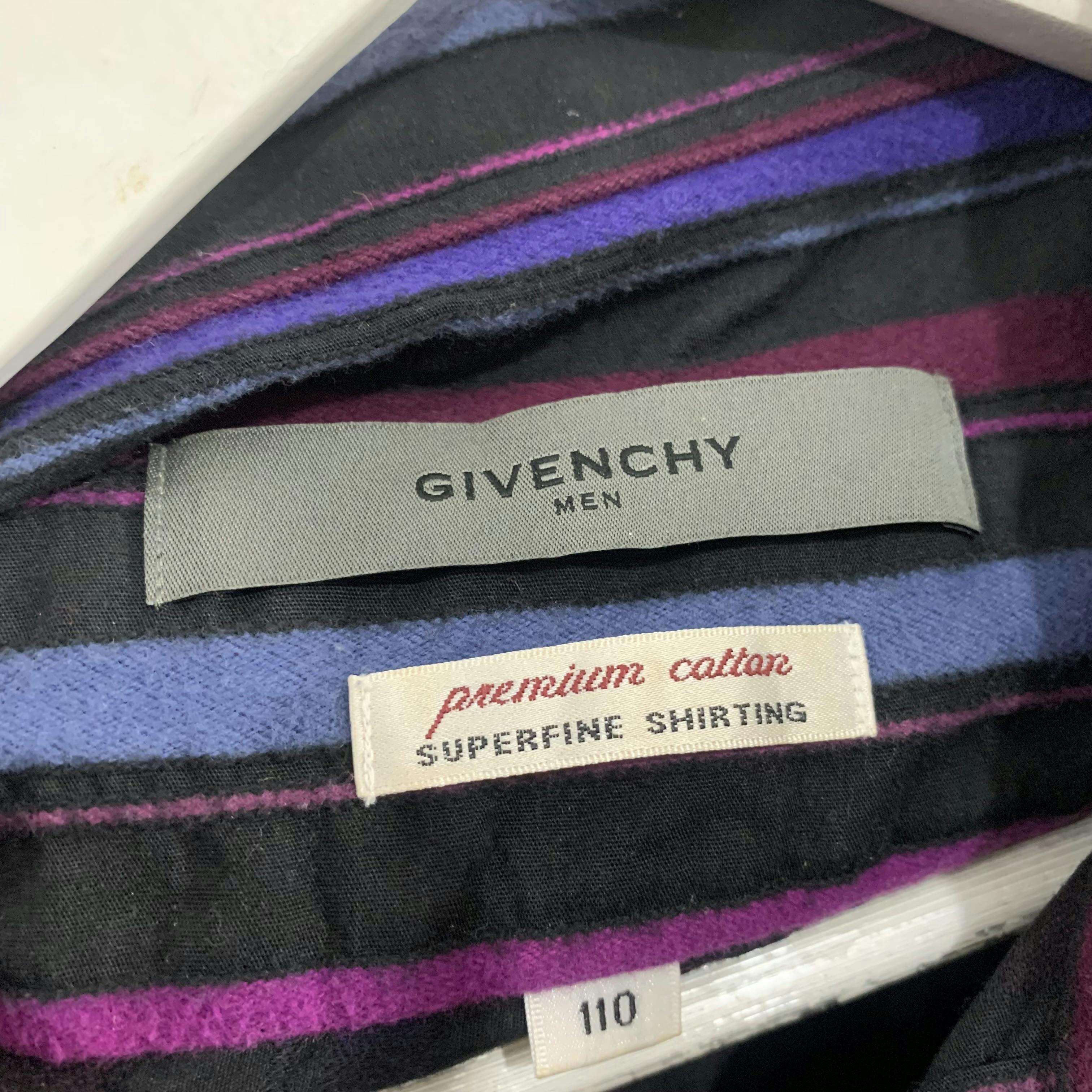 Givenchy Men Striped Wool Longsleeve Shirt - 5