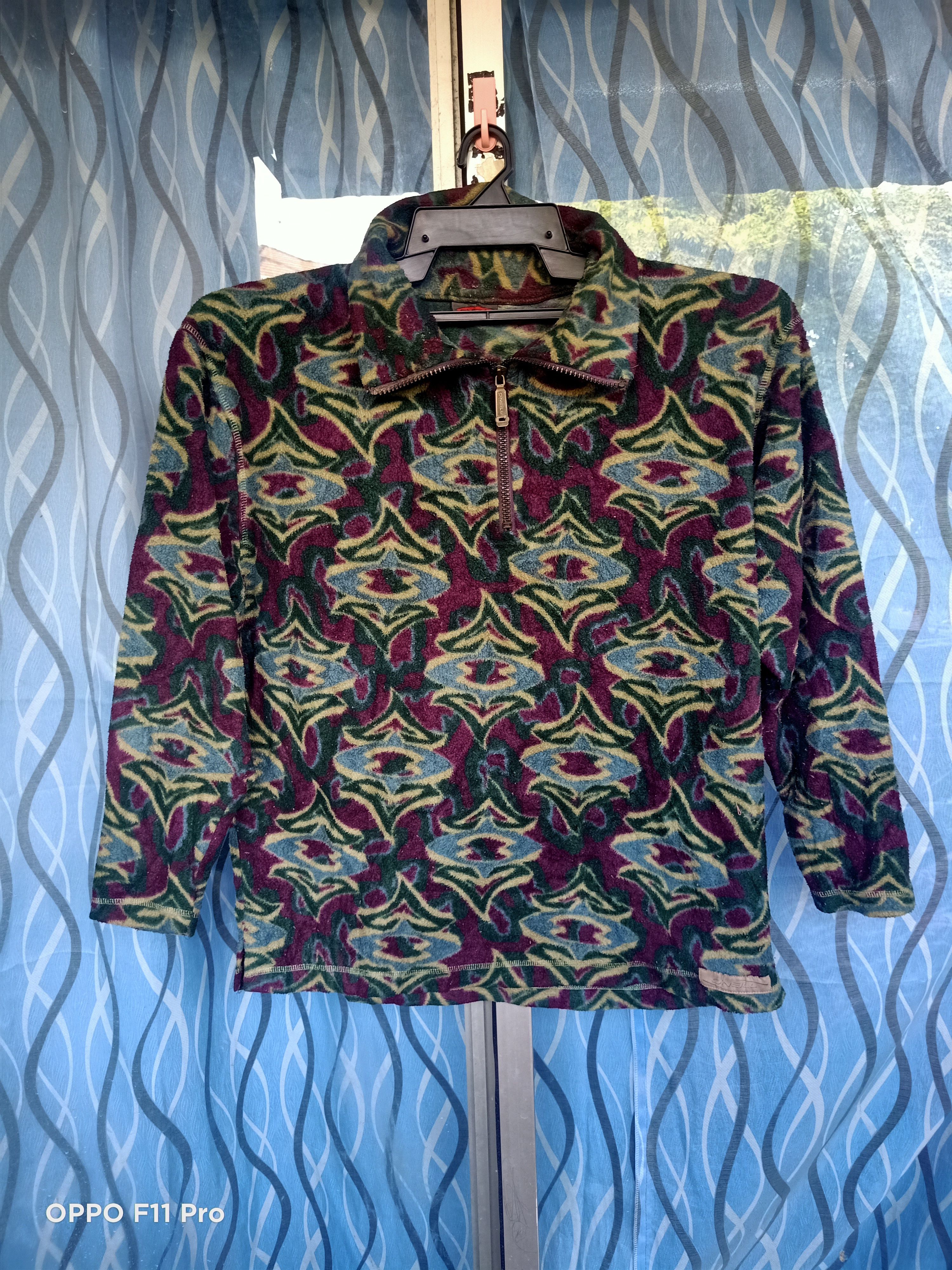 Vintage 90s Oneill art Half zipper Fleece - 1