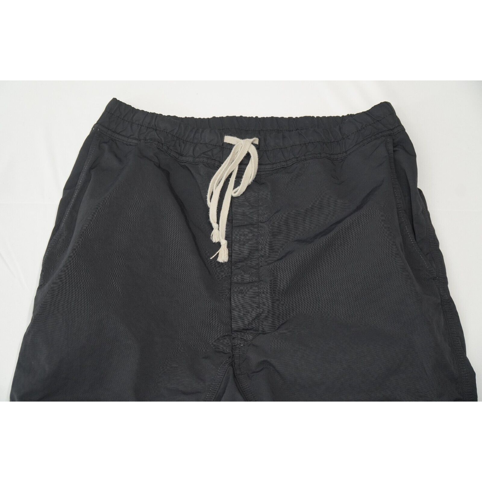 Black Lounge Pants Elastic Drawstring Drop Crotch Large - 2