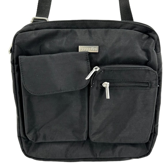 Baggallini Canyon Crossbody Bag Zipper Adjustable Strap Travel Black One Size - 2