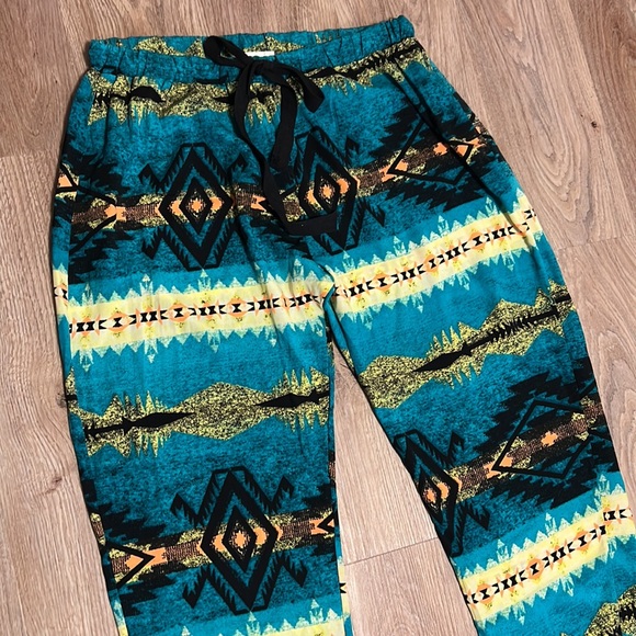 Vintage Havana Tapered Leg Printed Soft Drawstring Pants - 3