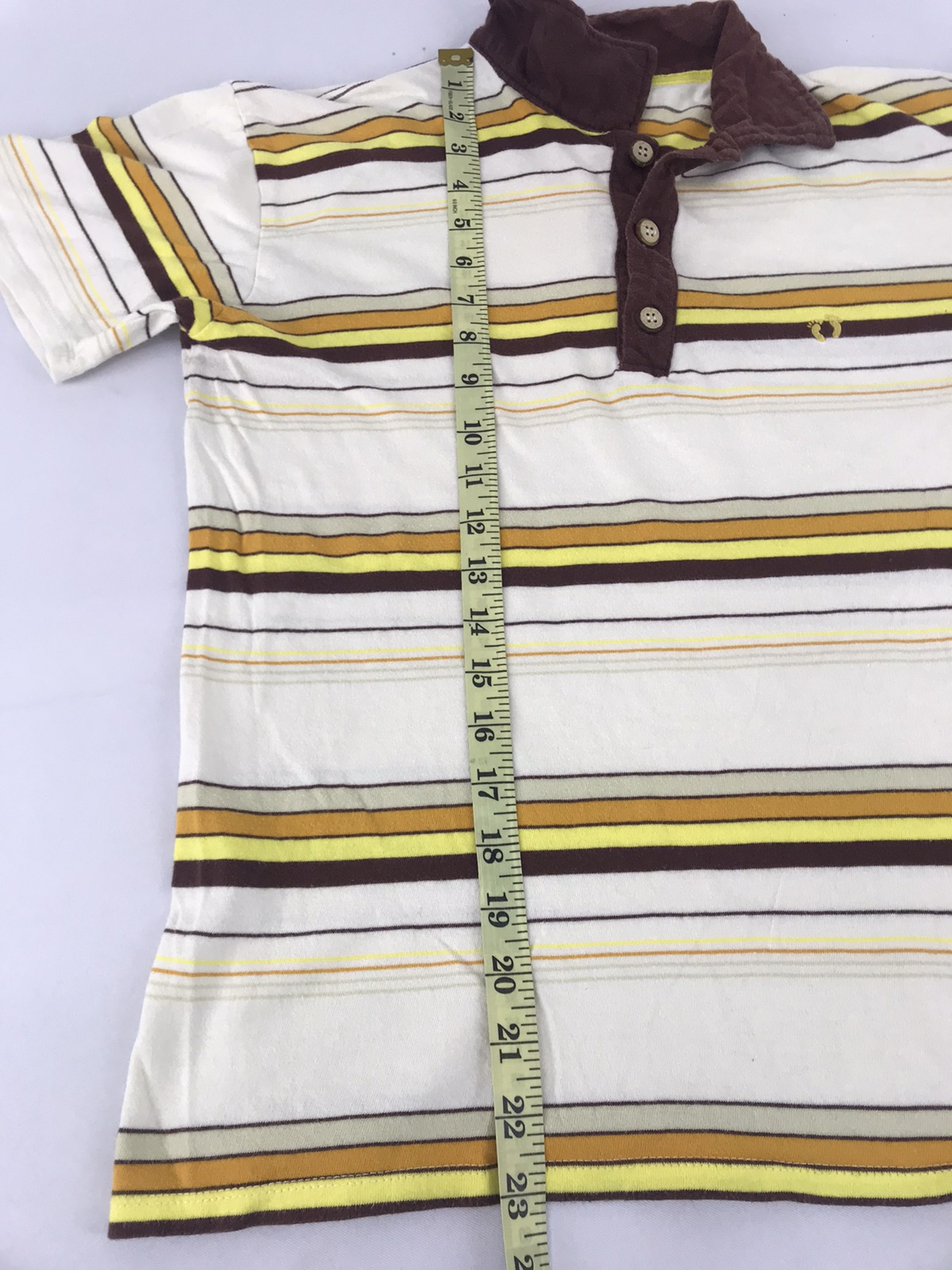 Vintage - Hang Ten Classic Colorful Striped Surf Style Polo Tee - 10