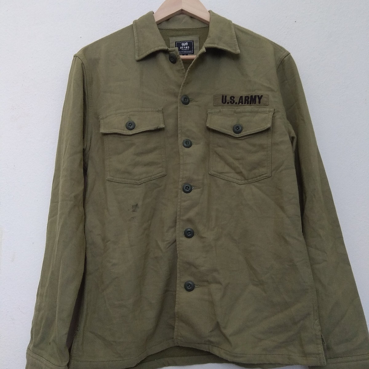 Beams Heart Plus Japan Green US Army Military Jacket Shirt - 3