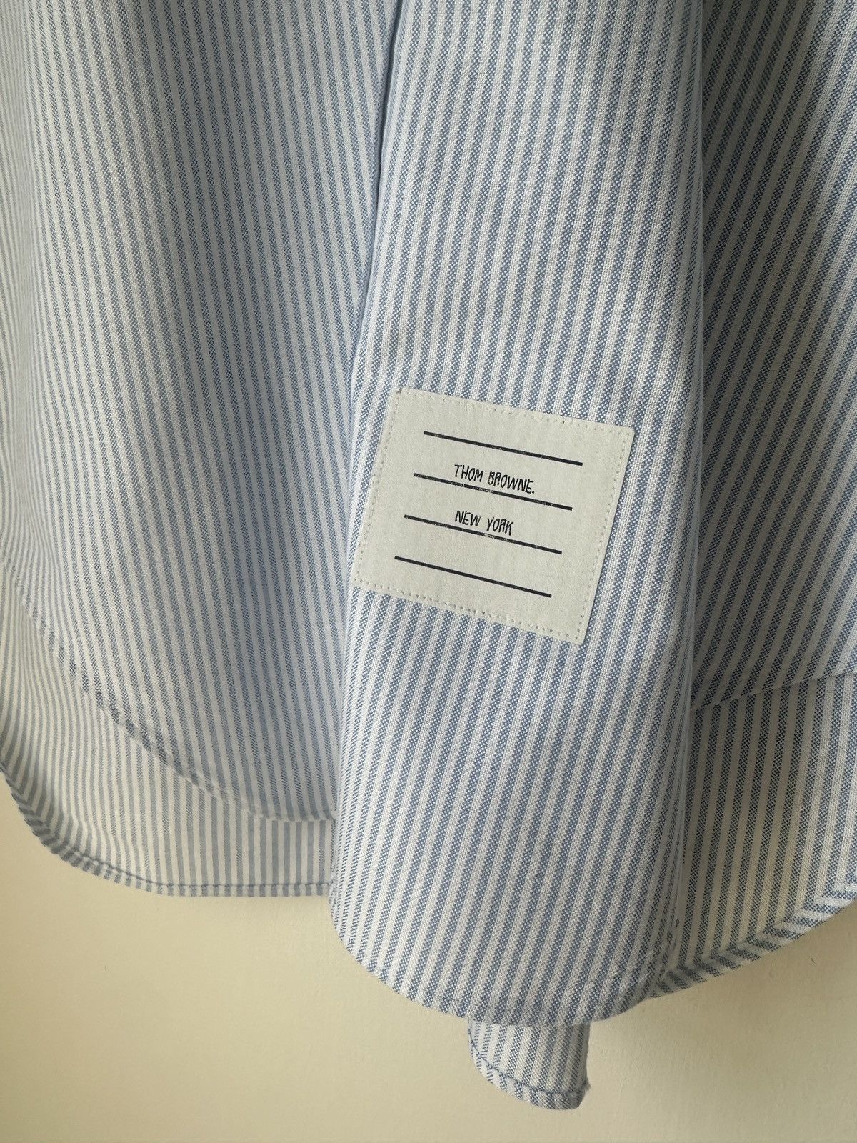 SS2017 Thom Browne Classic Blue 4 Bar Stripe Oxford Shirt - 3