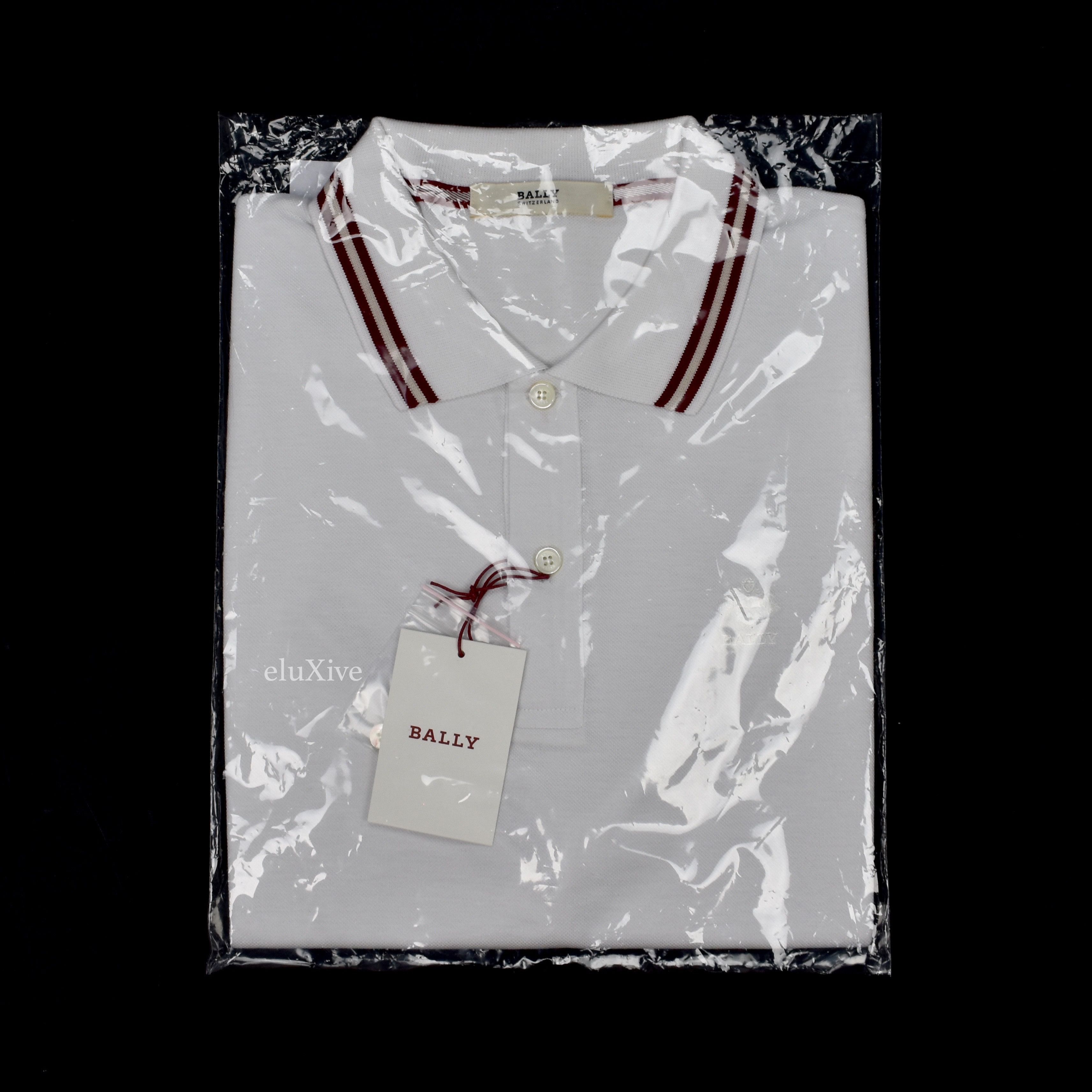 Bally - White Web Trim Logo Polo Shirt NWT - 2