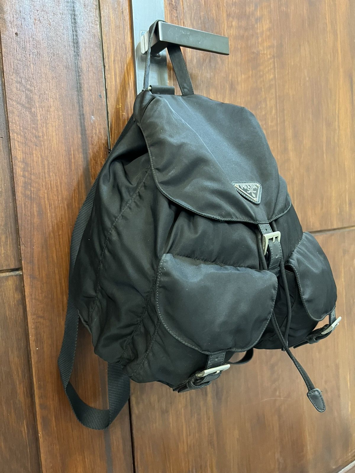 Vintage - Prada Nylon Black Bacpack - 3