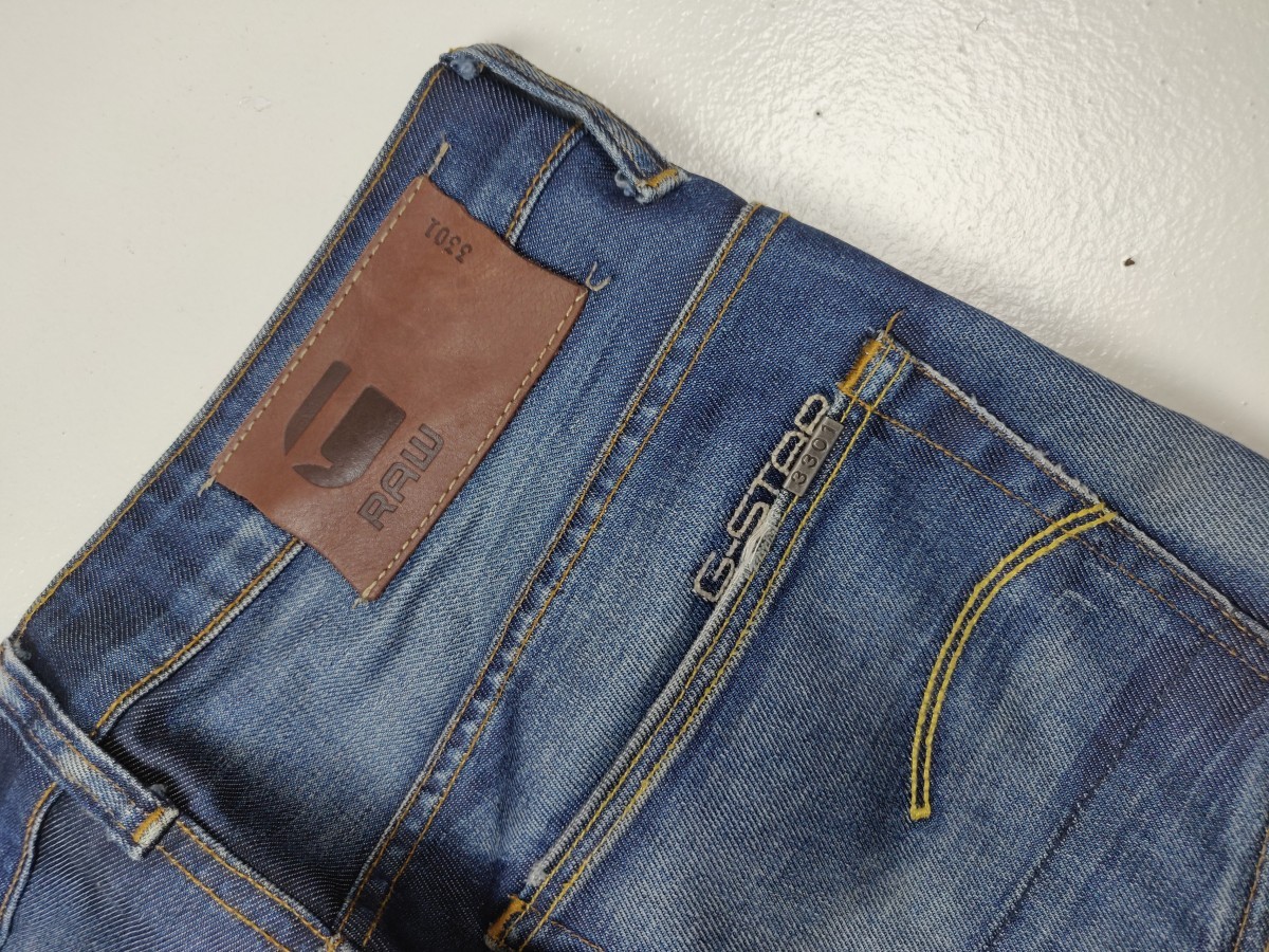Gstar - G-Star Raw 3301 Low Tapered Jeans Denim Trousers - 12