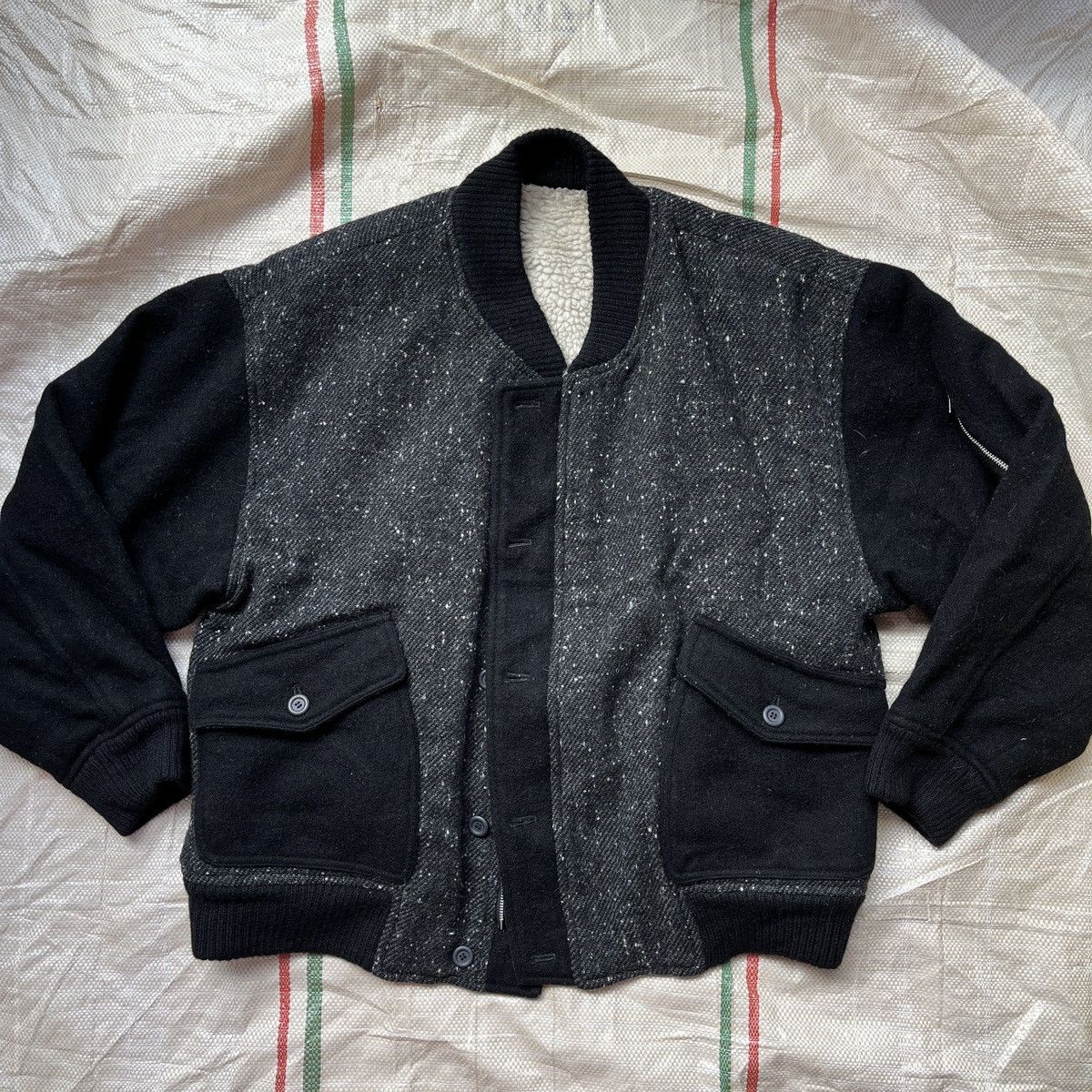 Vintage - Ithaca Bomber Knit Sweater Wool Japanese Designer - 16