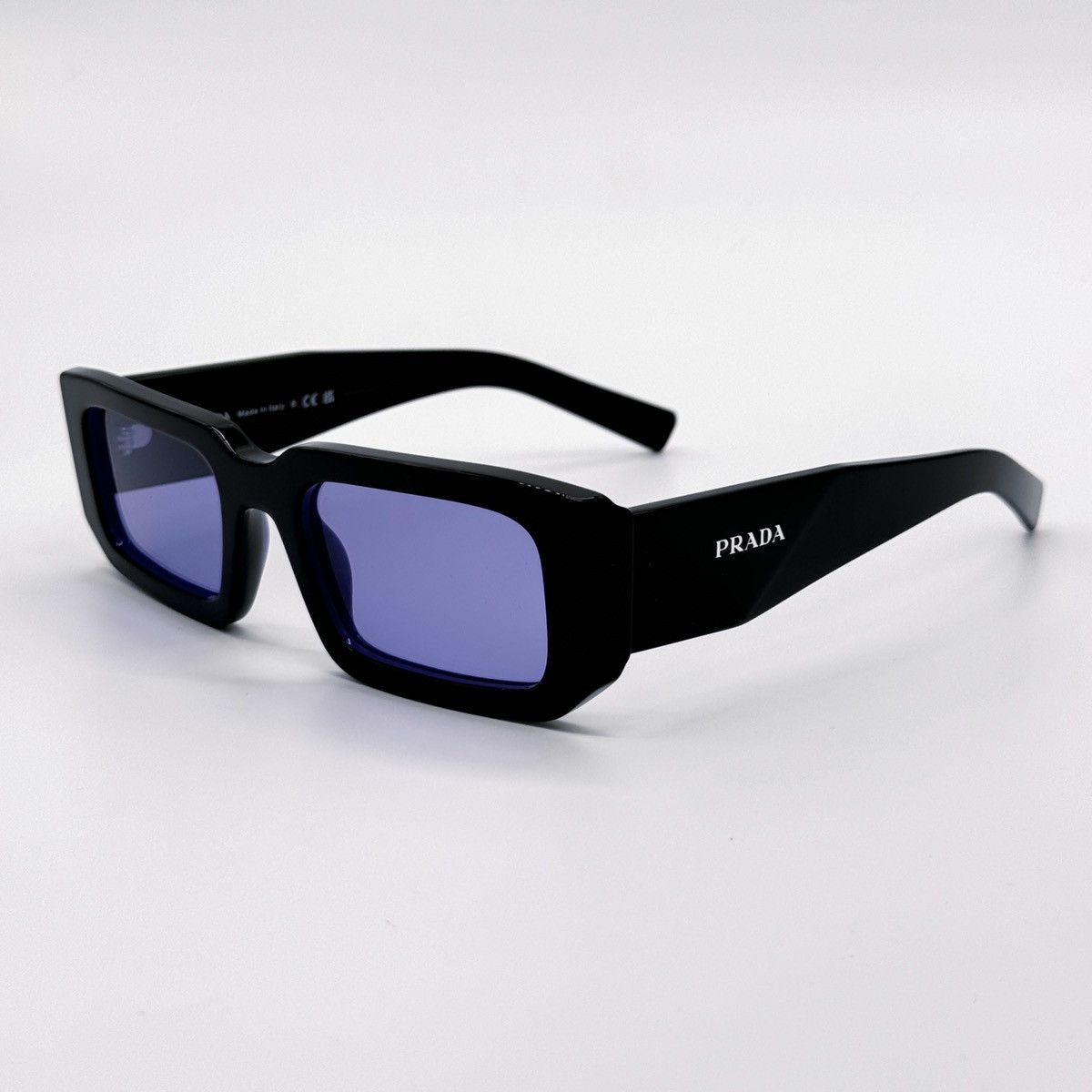 NEW PRADA SPR 06Y 02Z01O SQUARE BLACK PR 06YZ SUNGLASSES - 6