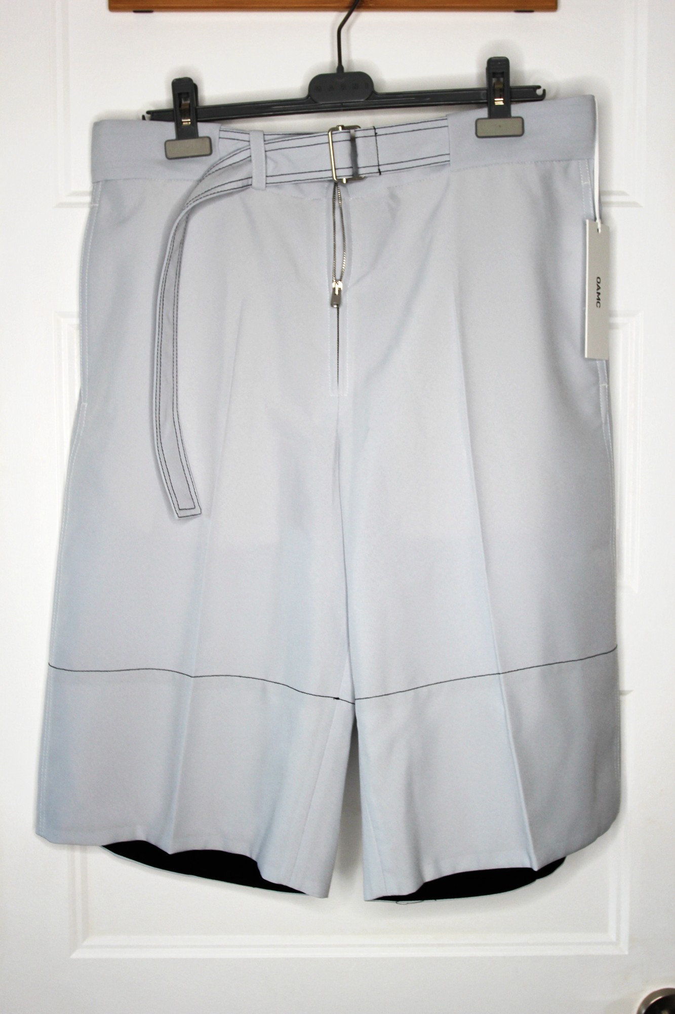 BNWT SS23 OAMC ACCENT STITCHING LONG BELTED SHORTS L - 2