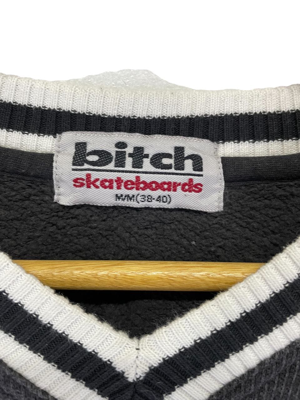 Vintage Bitch Small Embroided Logo Striped Sweatshirt - 4