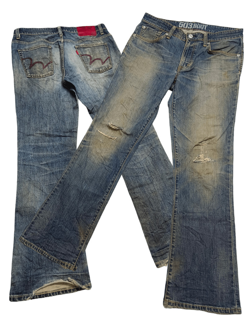 Edwin Distressed Bootcut Denim - 1