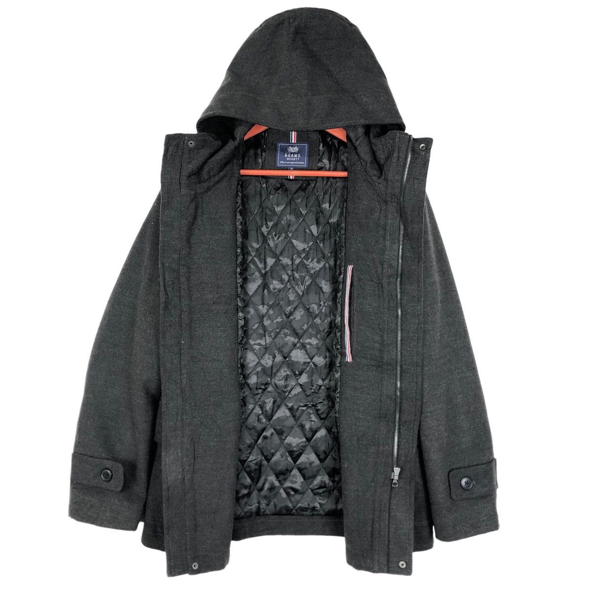 Beams Heart Duffle Coat Hoodie - 3