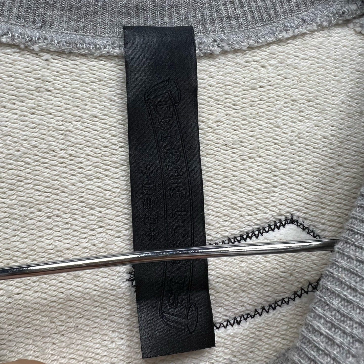Chrome Hearts Nylon Thirty-Cross Sanskrit Letters Gray Men's Sweatshirt - 3
