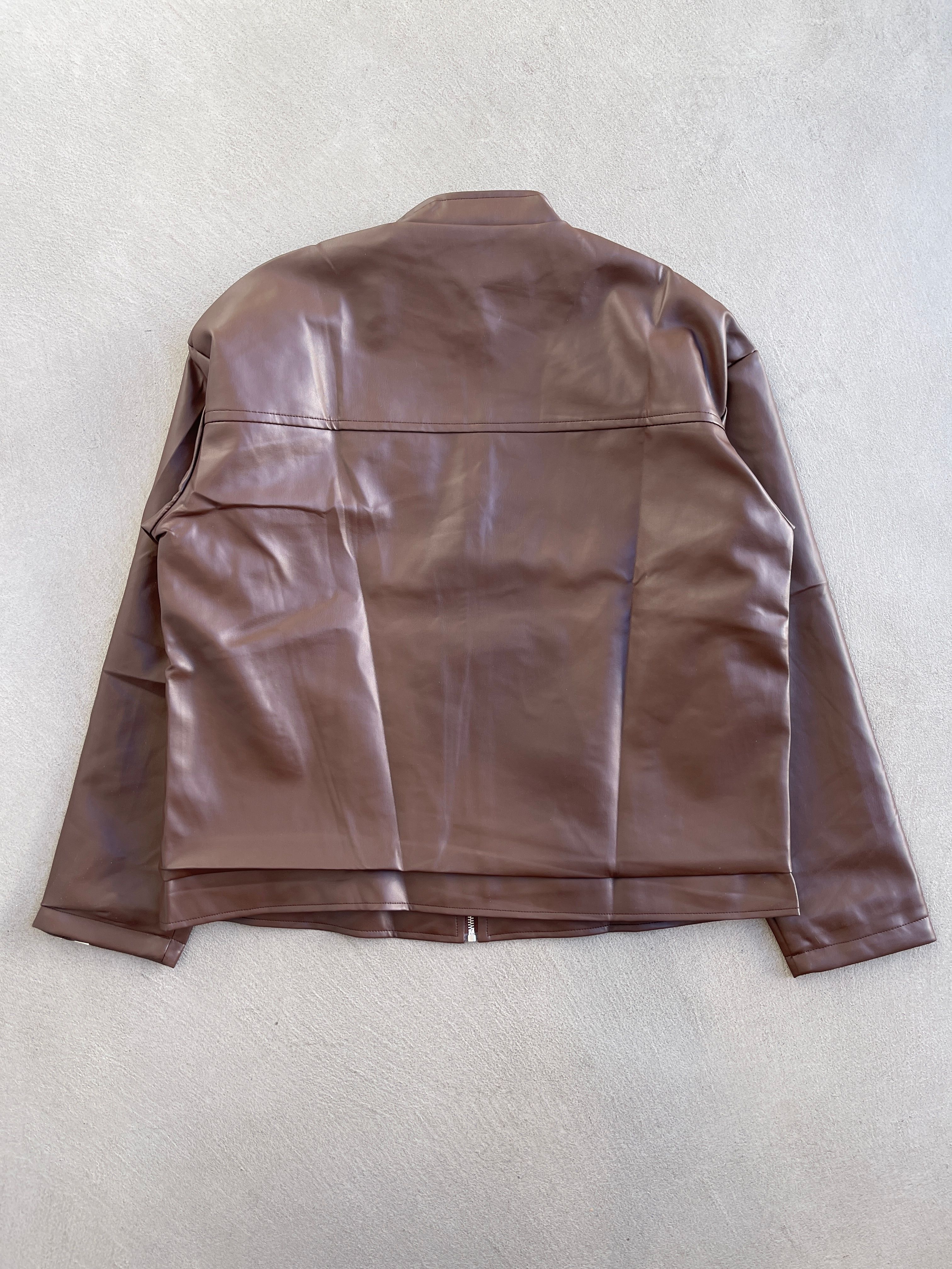Vintage - STEAL! 2000s Japan Stripe Leather Jacket (M) - 4