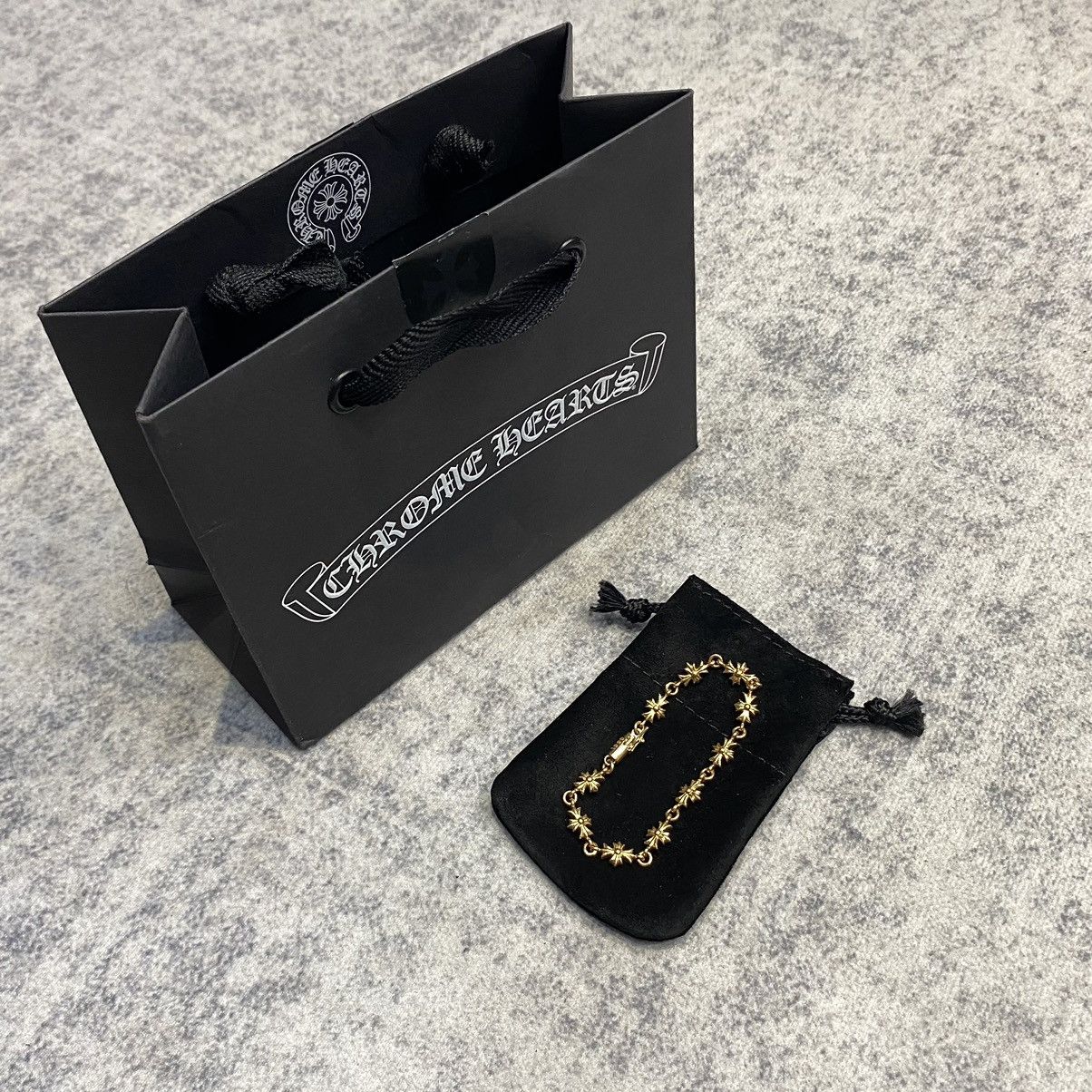 CHROME HEARTS Tiny E 22K Gold Bracelet - 2