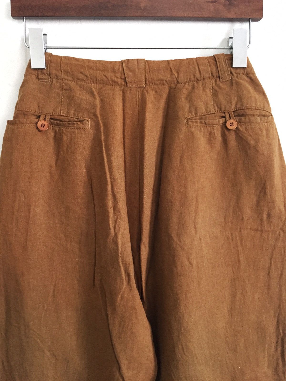 OG CP Company 🇮🇹 Brown Baggy Wide Leg Linen Pants - 4