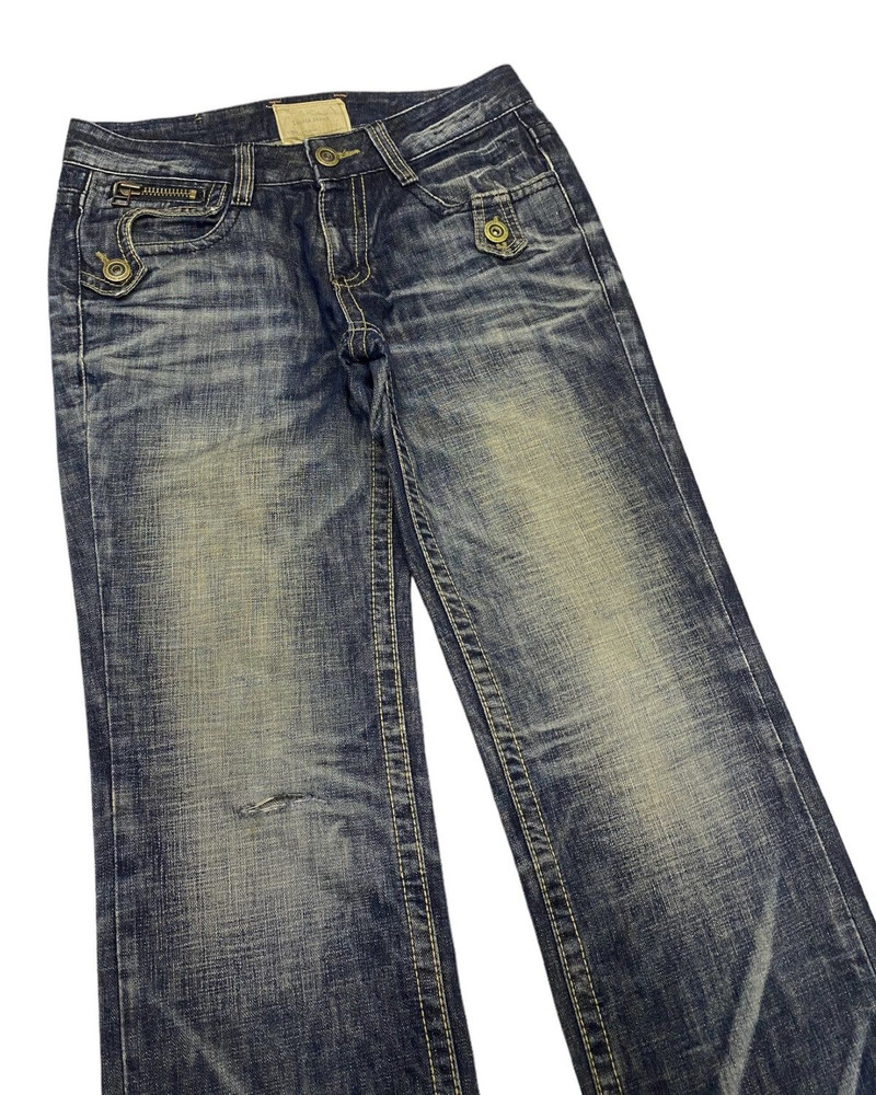 FLARE JEANS LOLITA WASHED DISTRESSED DENIM JEANS - 1