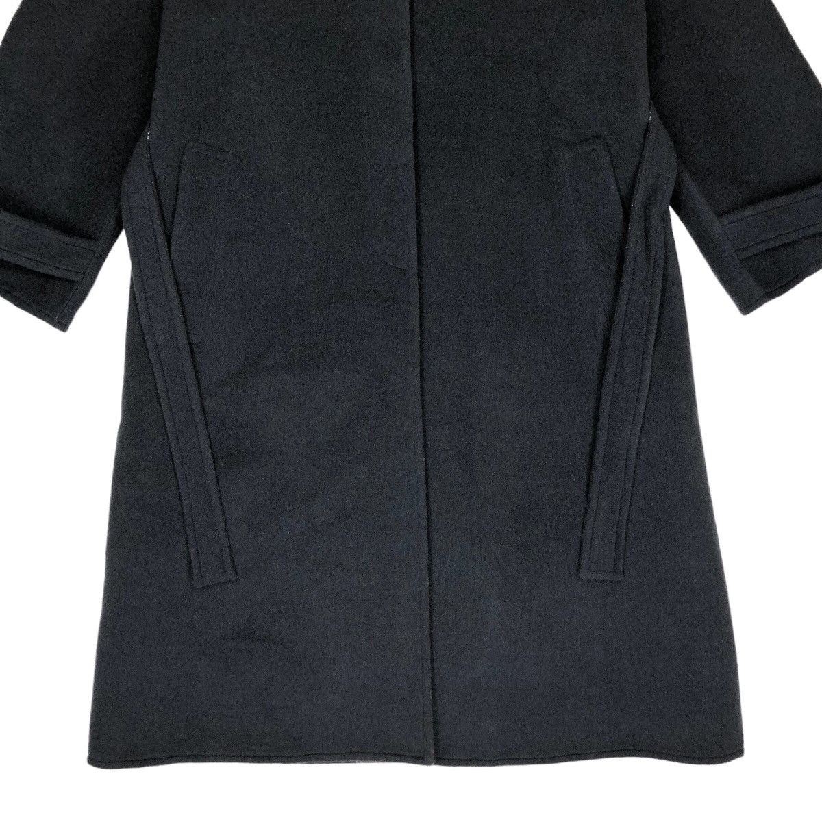Designer - Fouks Paris Checkered Wool Trench Coat - 5