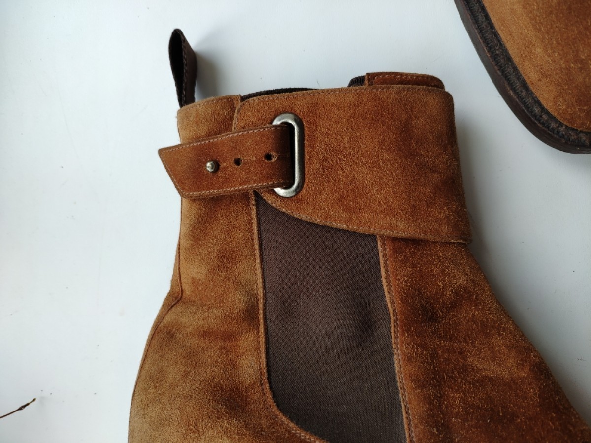 Sergio Rossi - Tan strap chelsea boots.Fits like Saint Laurent or Gucci - 5