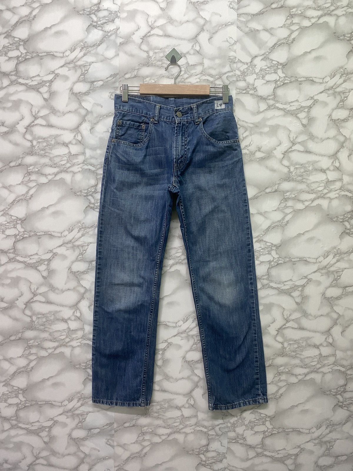 Vintage LEVIS 505 Blue Slim Distressed Jeans - L7 - 1