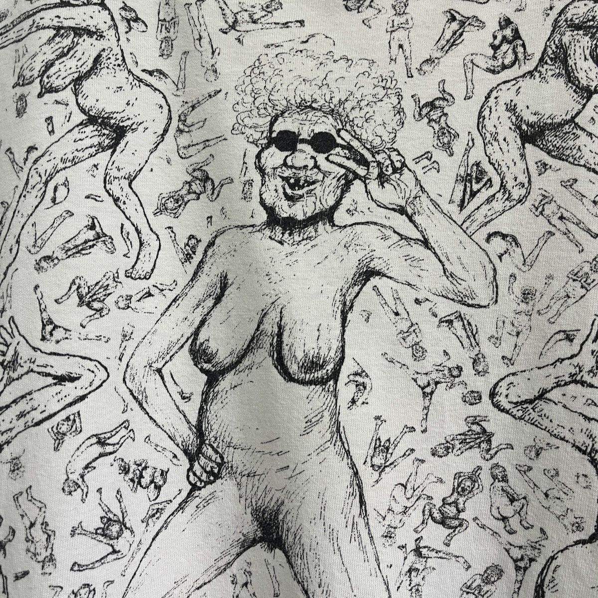Super Rare Vintage Art Nude Granny Dance Full Printed - 5