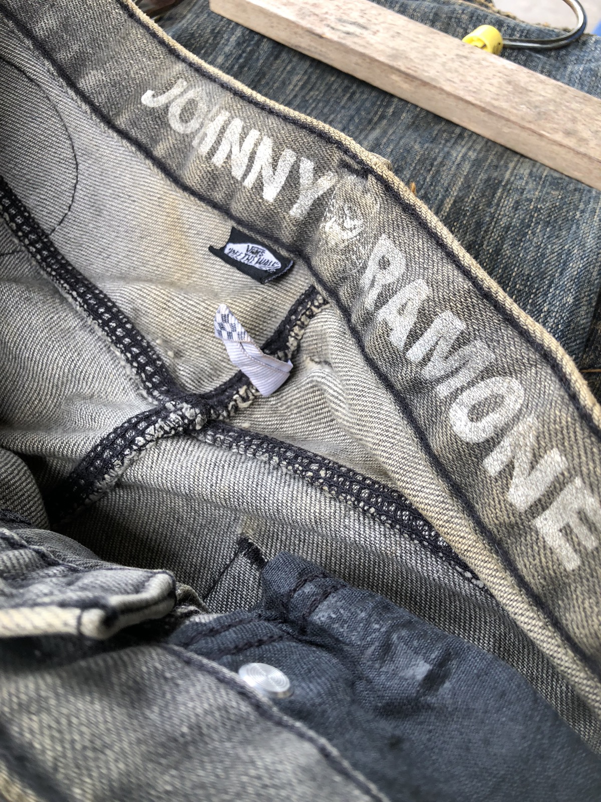 Vans Joey Ramone Black Rusty Washed Distressed Denim Pant - 9
