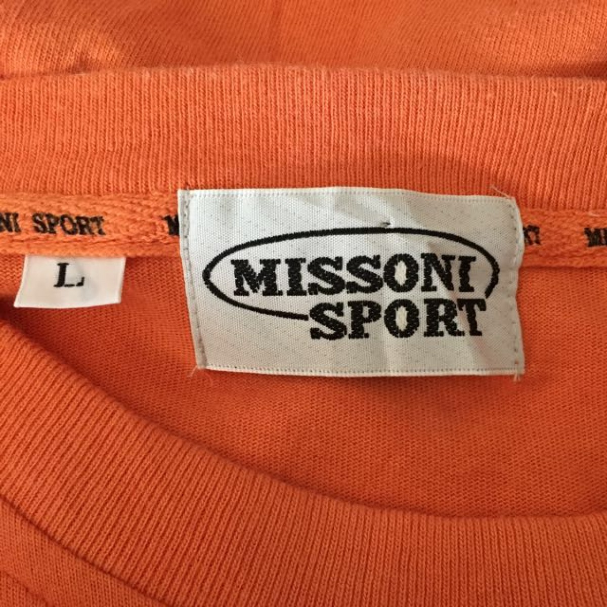 Missoni Sport Logo shirt size L large orange - 3