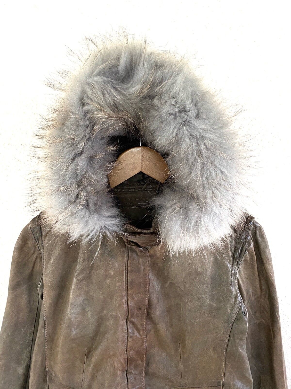 Giorgio Brato Detachable Fur Leather Jacket - 3