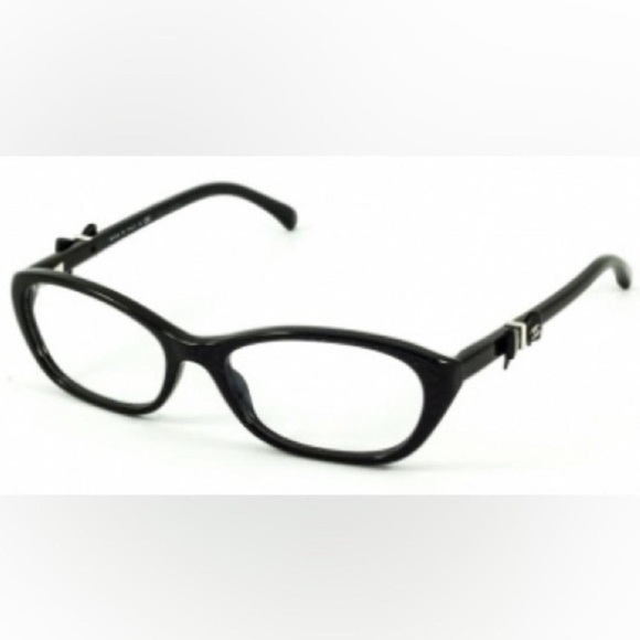 CHANEL CH 3242 714 52mm Bow Logo Black Eyeglasses Frames Italy Coquette 2013 GUC - 1