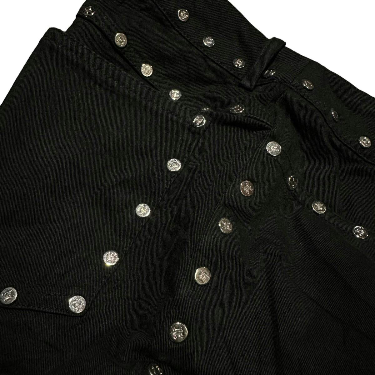 Studded Black Denim Pants - 3