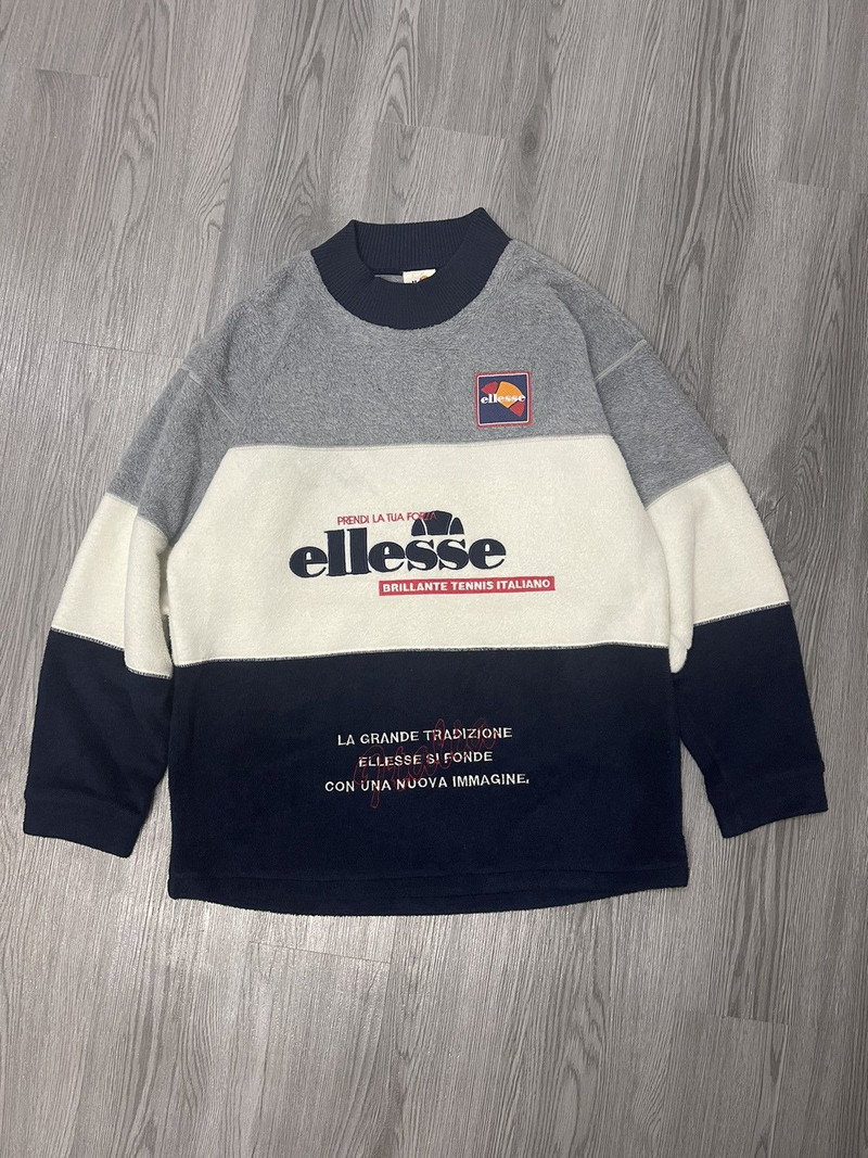 Vintage Ellese tricolour fleece pullover - 1