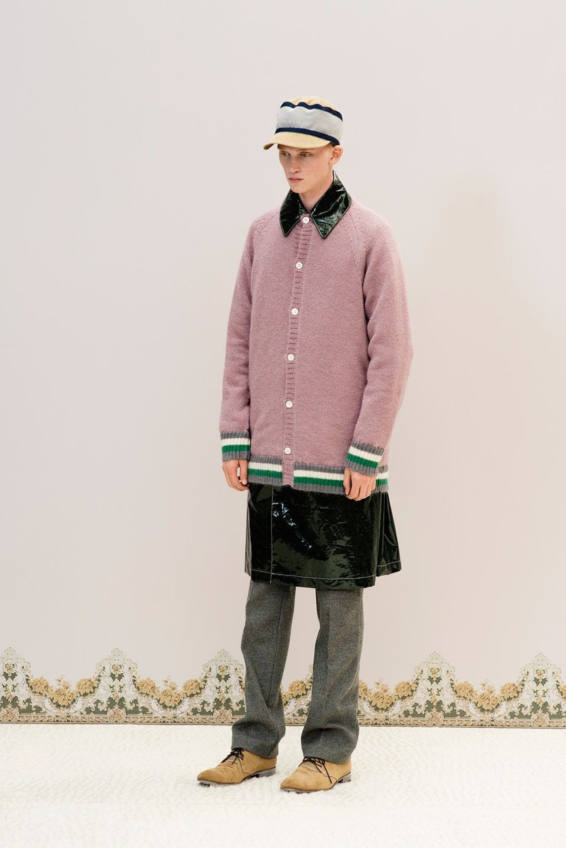 16aw mohair silk lilac cardigan - 1