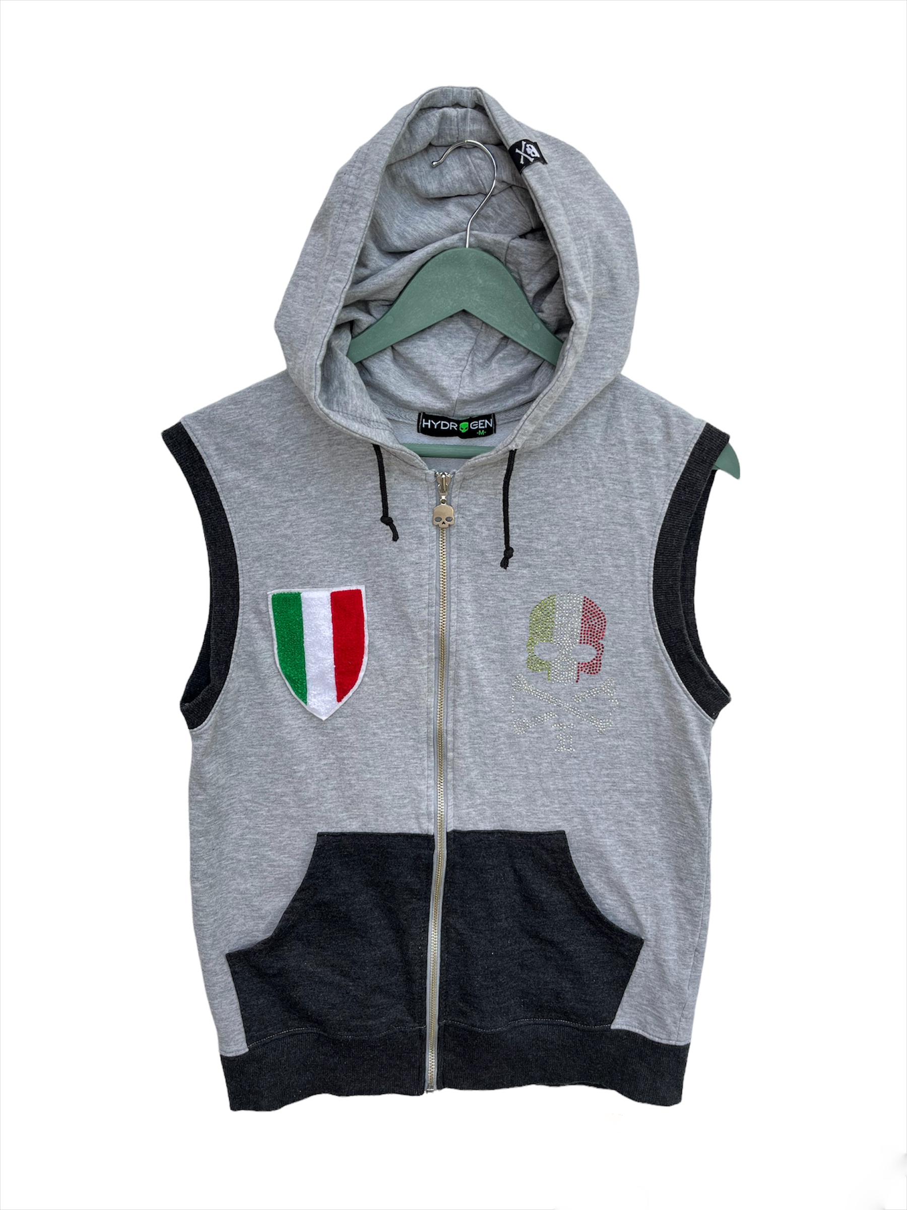 Hydrogen Italy - Hydrogen Italy Sleeveless Fullzip Hoodie - 1