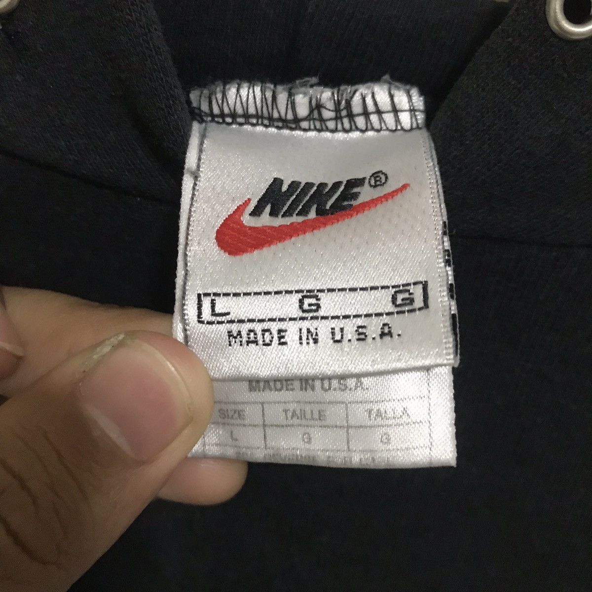 Vintage Nike swoosh logo hoodie sweatshirt Size L/3XL - 3
