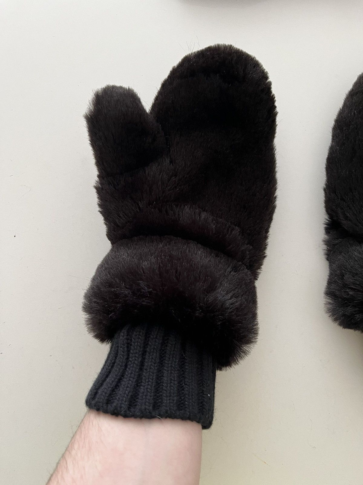 NWT - Givenchy Faux Fur Mittens - 3