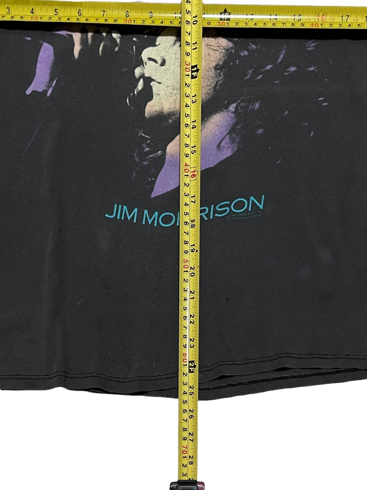 Very Rare - VTG 90s JIM MORRISON DANCE ON FIRE SPELLOUT LOGO RARE FADED - 17