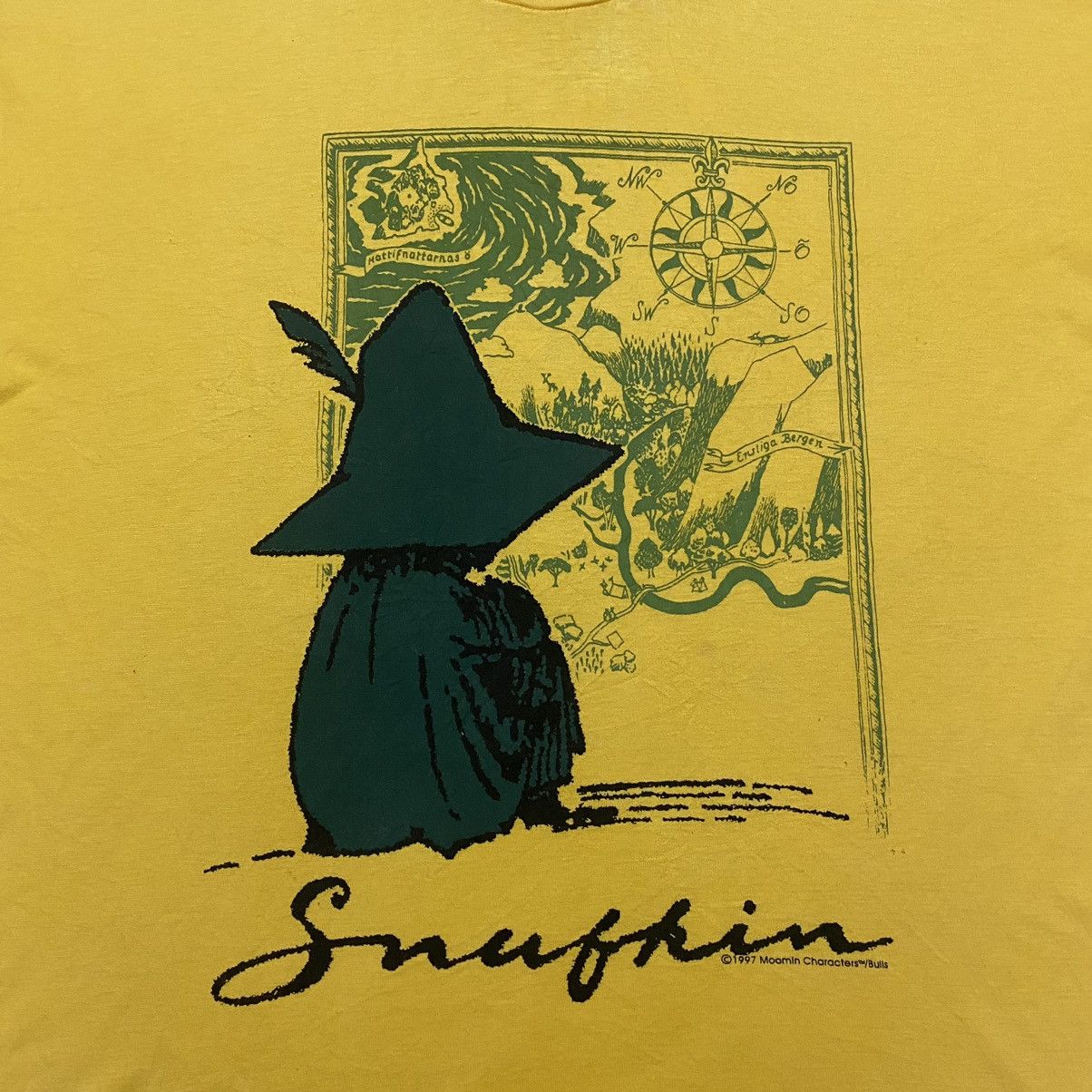 Vintage 1997 Snufkin Moomin Character Tee Made in Finland - 7