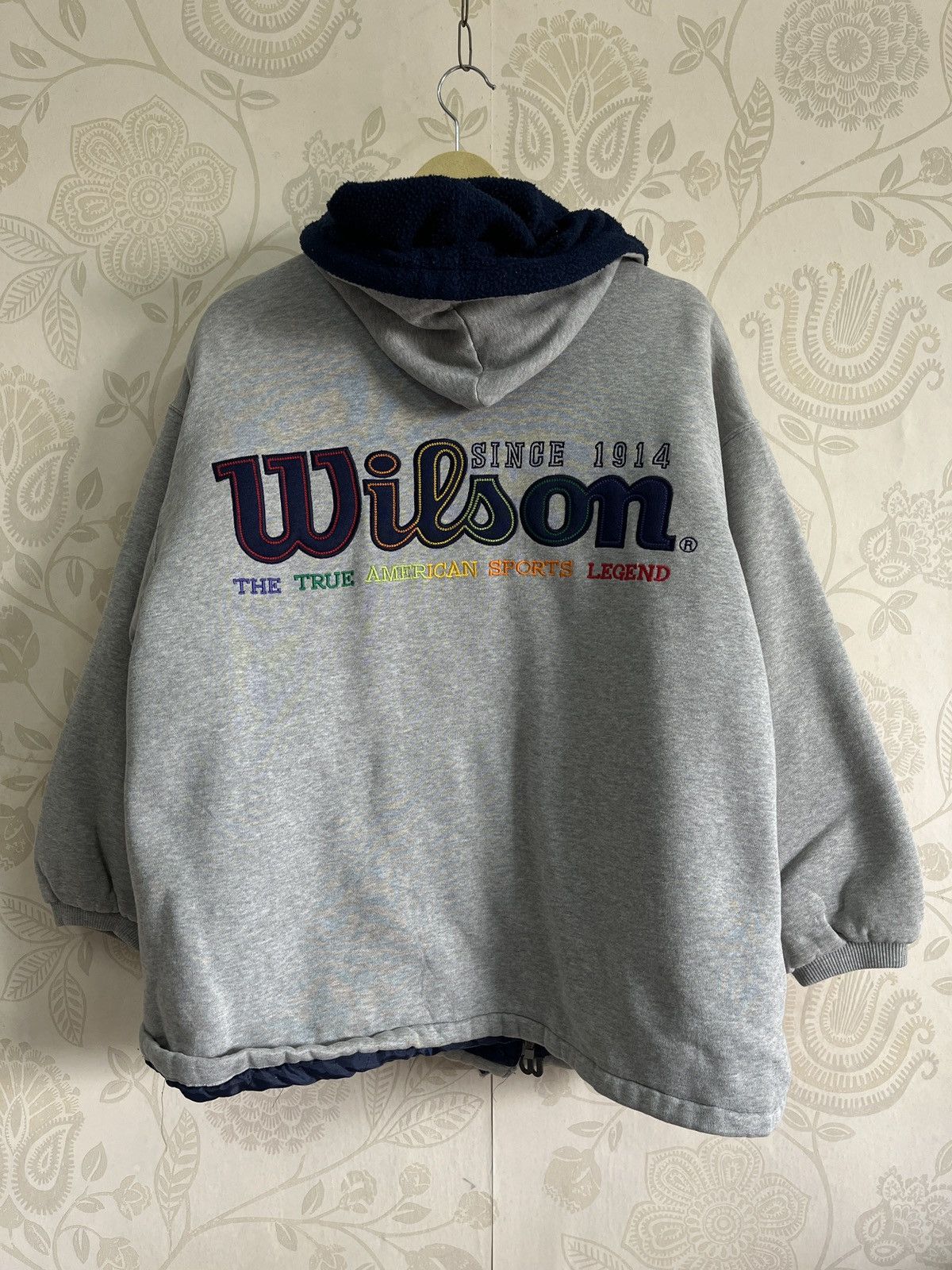 Vintage - Big Spellout Wilson Sweatshirts Hoodie - 1