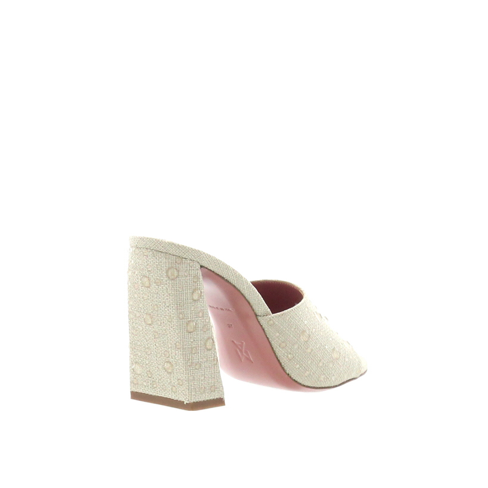 Brigitte Crystal Slipper Canvas Beige - 3