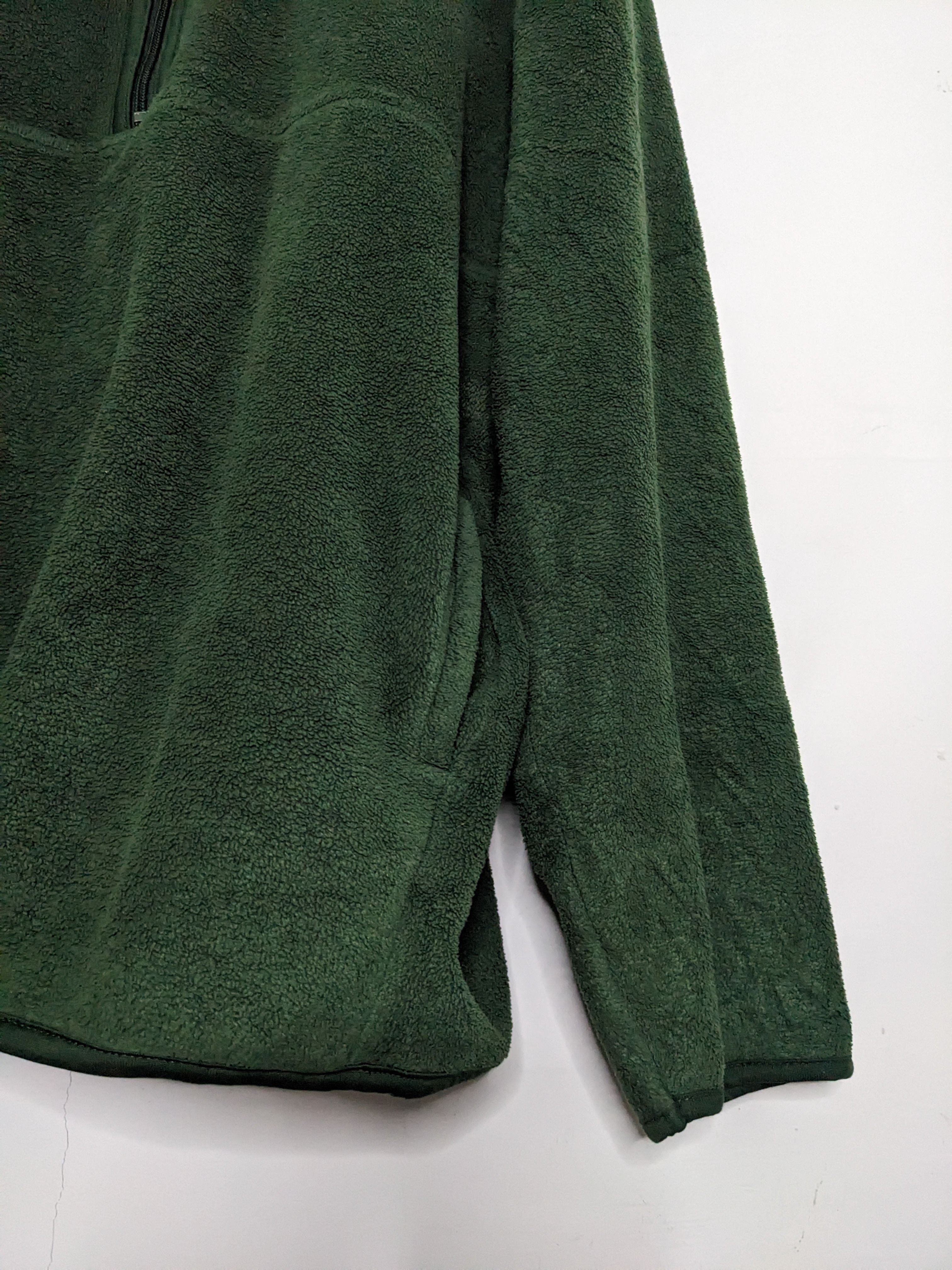 Uniqlo Half Zipper Green Fleece Pullover Sweatshirt Jacket - 4