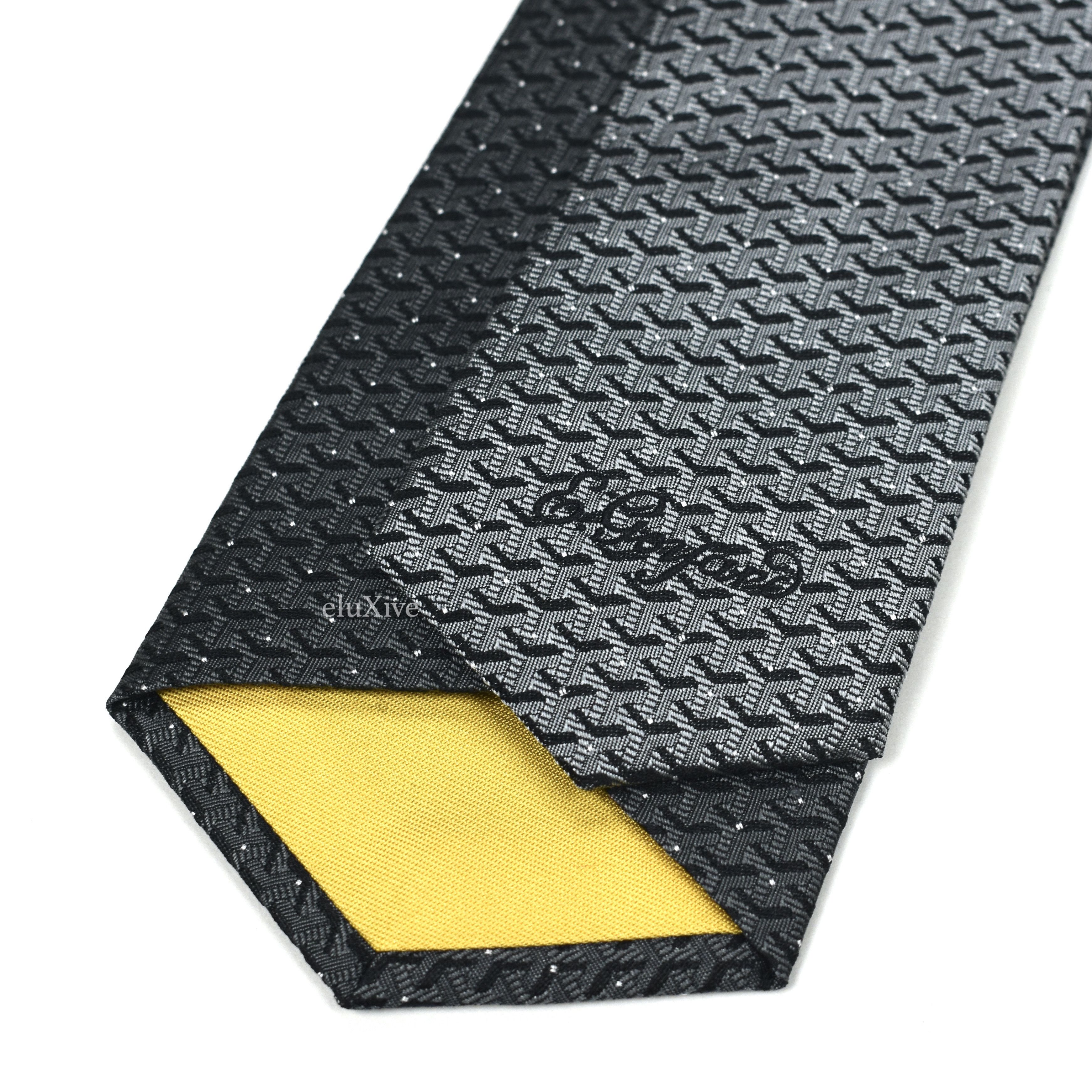 Goyard Eldredge Monogram Woven Silk Tie Gray - 5