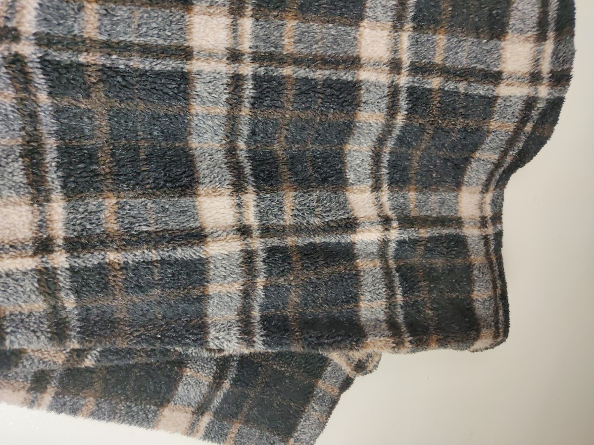 Made In Usa - Checkered Fleece Sweater Jacket Outerwear - 6