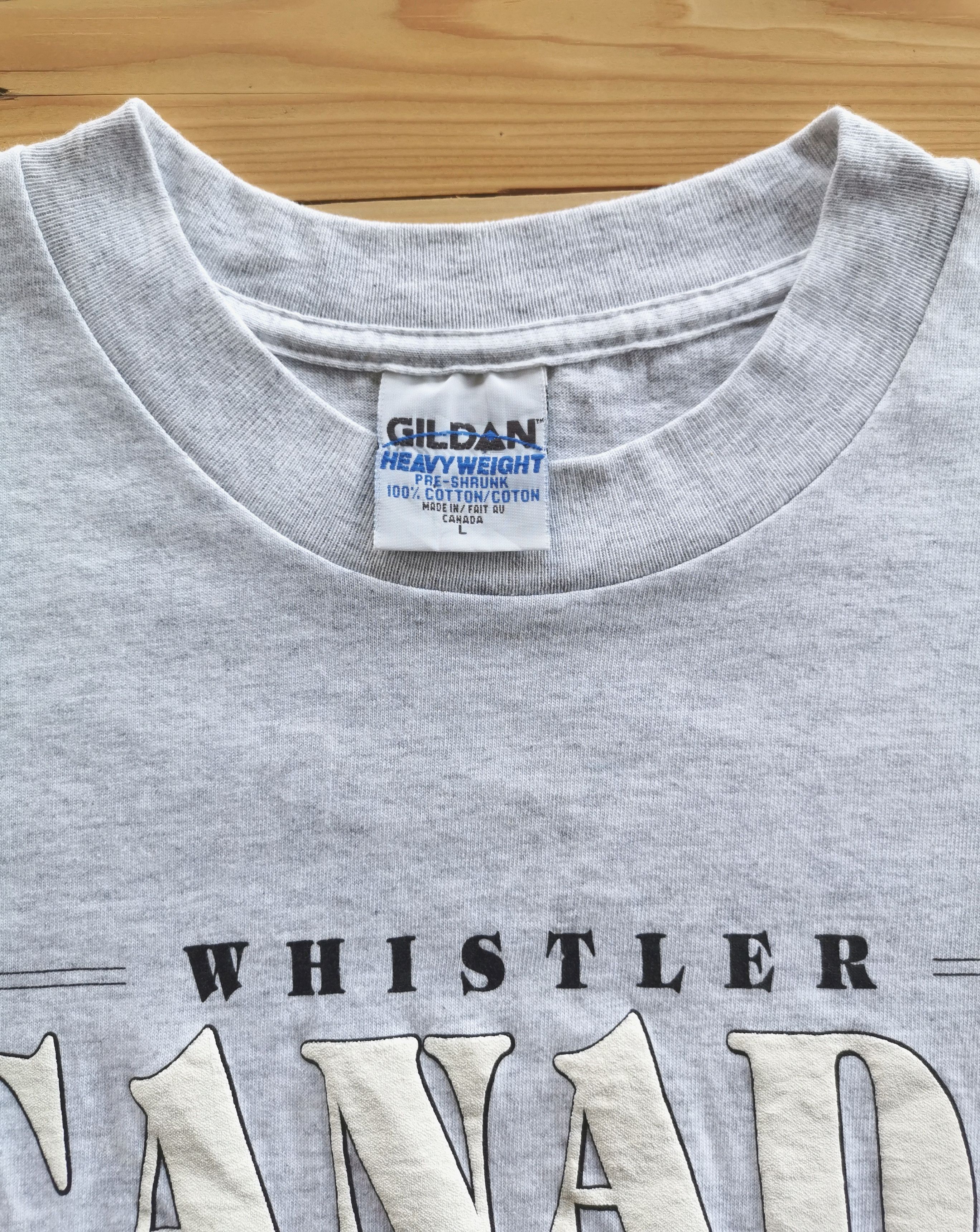 1992 Vintage Whistler Canada Ski Hard Tshirt - 3