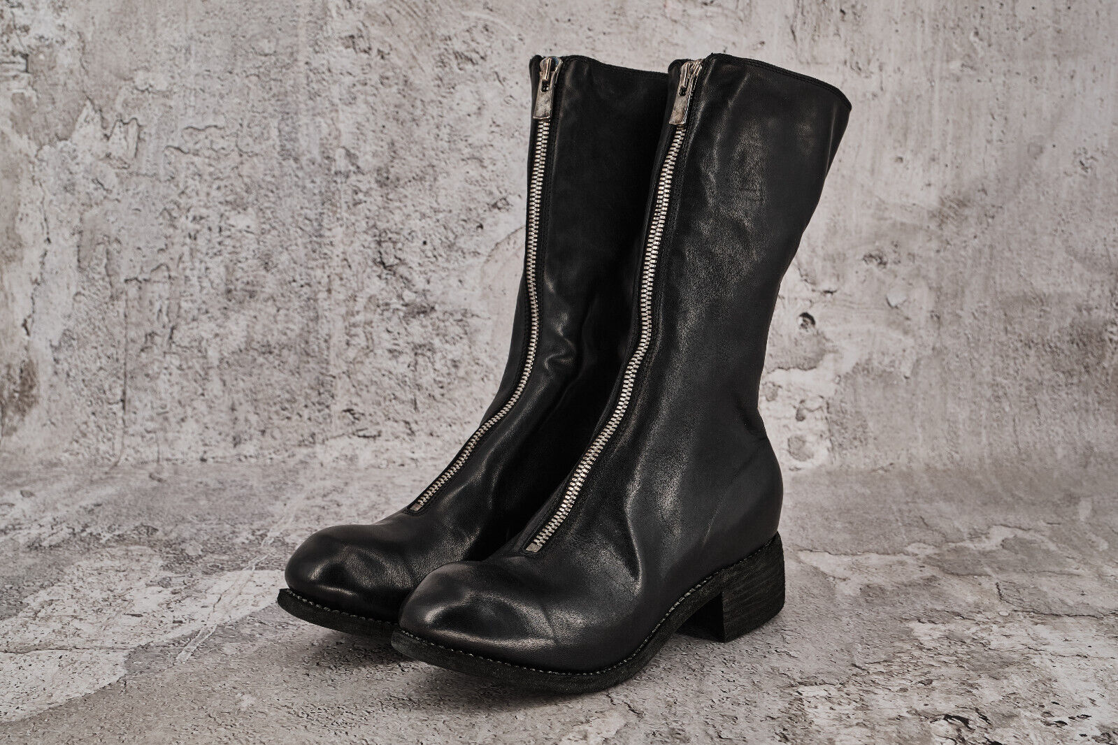 Brand New in Box Guidi Soft Horse Leather Full Grain PL9 Boots in Black 38 - 1