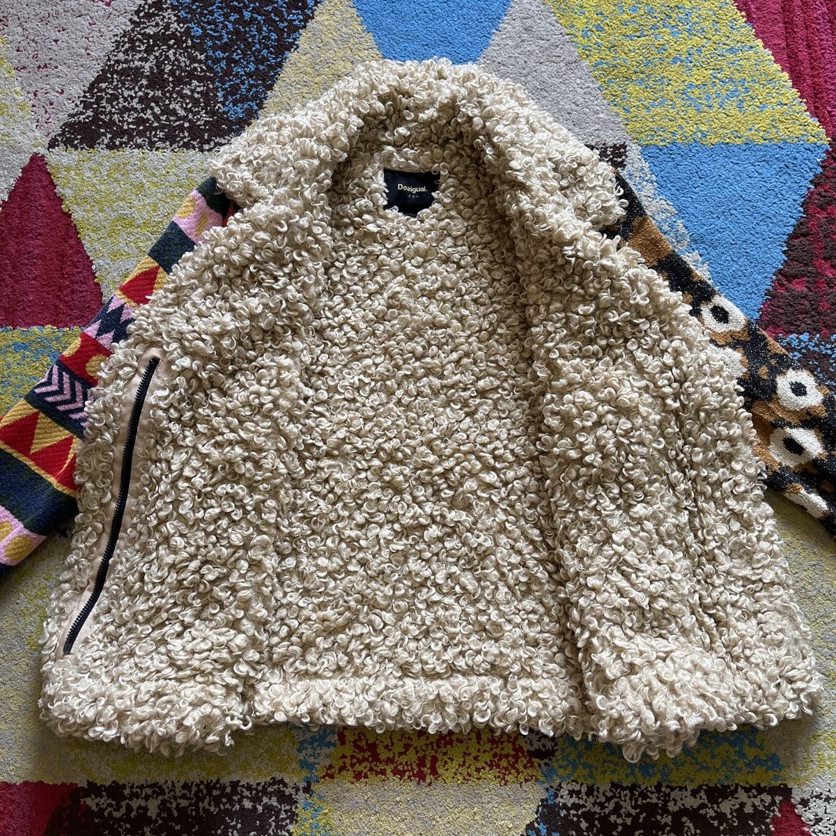 Designer - Italian Desigual Wool Knitwear Sweater Icon Patches - 11